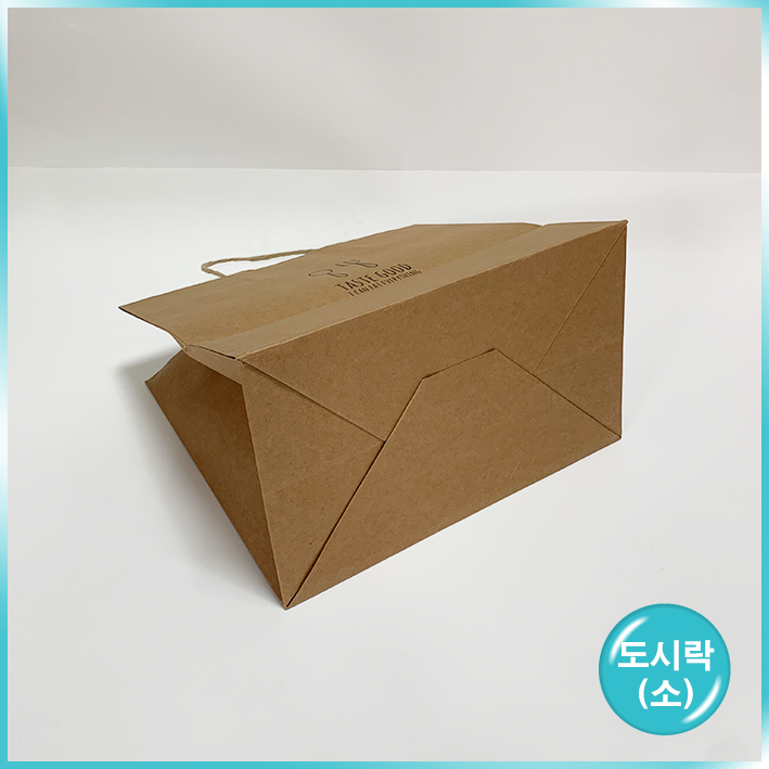 종이끈 도시락(소) - 크라프트 숟가락