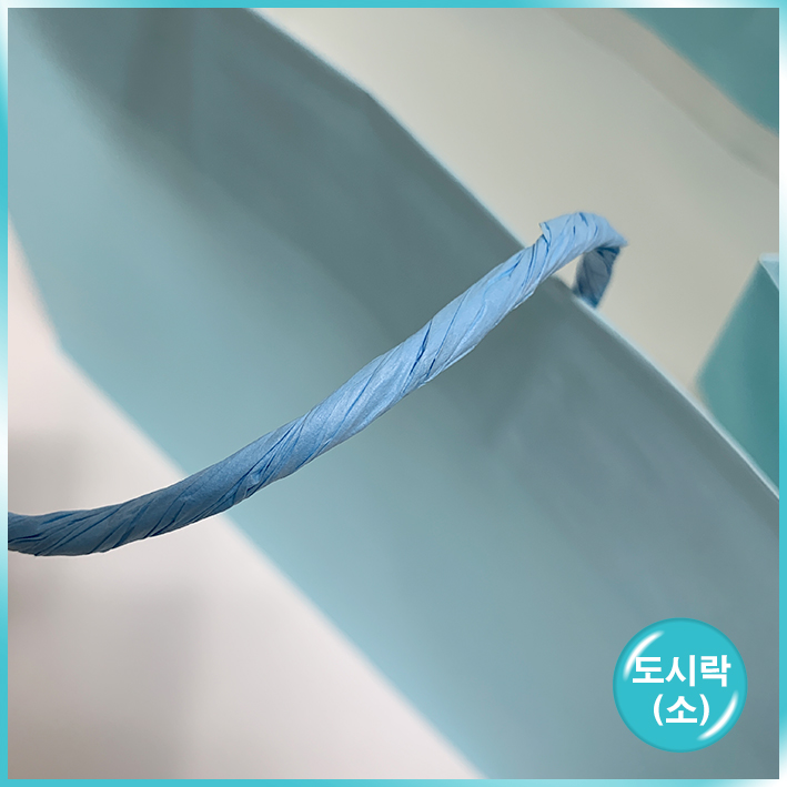 종이끈 도시락(소) - 블루